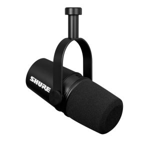 슈어 MV7 팟캐스트 다이내믹 마이크 스탠드 포함 u2013 OBS 인증 향상된 오디오 LED 패널 USB-C 및 XLR 출력 자동 레벨 모드 디지털 팝 필터 스트리밍 XLR