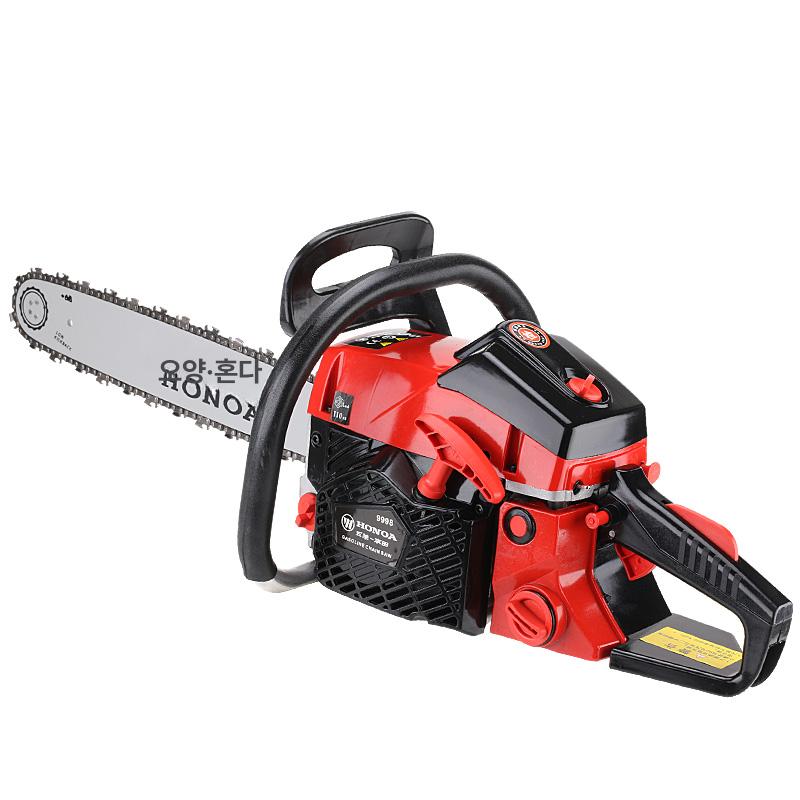 4행정 엔진톱 기계톱 체인톱 휴대형 나무톱 목공톱 레드 프리미엄 모델+프리미엄 체인 1개
