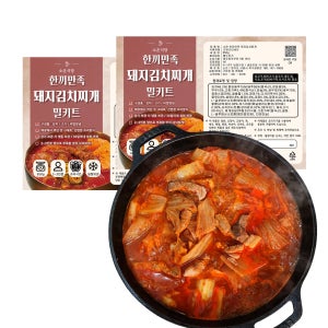 [2팩] 돼지김치찌개 돼지찌개 자취생 술안주 캠핑요리 캠핑밀키트 2인분 650g, 2개