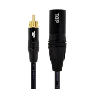 HDTOP 국산 RCA 수 TO XLR 수 케이블 블랙 50M HT-TP5413