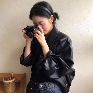 데일리 가죽 레더 볼륨 헤어밴드 머리띠, 1개