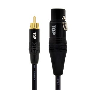 HDTOP 국산 RCA 수 TO XLR 암 케이블 블랙 50M HT-TP5427