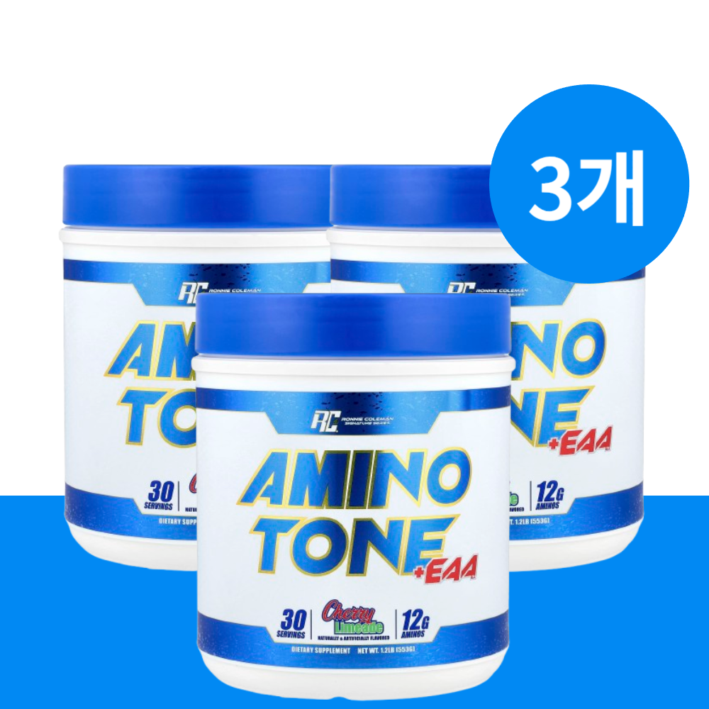 <b>로니콜먼 운동</b> 부스터 EAA 필수 아미노산 체리 라임에이드맛 540g (3개)