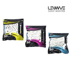 JU LW골프마스터 나무티 50개입/ 화이트 골프티/ 6단 눈금티
