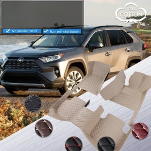 도요타 RAV4 고급 가죽 차량 매트 LHD 베이지