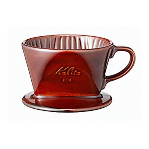 칼리타 브라운 도자기 커피 드리퍼 101LD 1~2인용 드립퍼 핸드