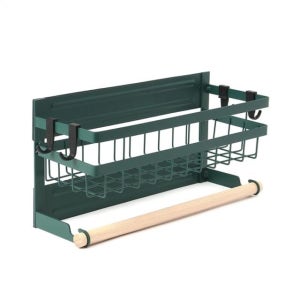 냉장고자석 선반 걸이 철판벽 마그네틱 다크그린 무타공 냉장고 냉장고정리트레이 식탁정리함