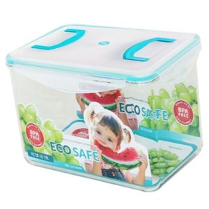 플라스틱 손잡이 밀폐용기 18L 1P 대형 김 반찬통 대용량 핸들형 직사각 곡물보관