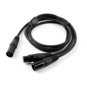 XLR 캐논 연장 케이블 2분배 Y형 3P Mic Canon F oms