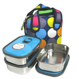 나리히라 찬합 스텐 3단 소 도시락 밥통 풍 과일 삼단