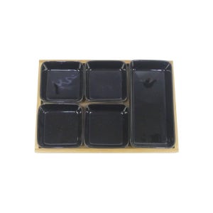 서빙 로우 플레이트 정4 직1 블랙 C112 업소용접시 업소용식기 업소용반찬그릇