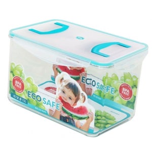 플라스틱 손잡이 밀폐용기 15L 1P 대형 김 반찬통 대용량 핸들형 직사각 곡물보관