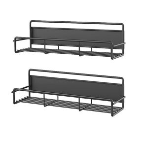 냉장고자석선반 소+대 주방 걸이 욕실행거 무타공 화장실수납 강화유리선반 인조대리석 벽