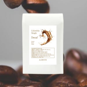 ★분쇄 상품★ 고소한 콜롬비아 디카페인커피 원두 곰팡이독소프리 당일로스팅 방탄커피 라떼 더치, 1kg, 1개
