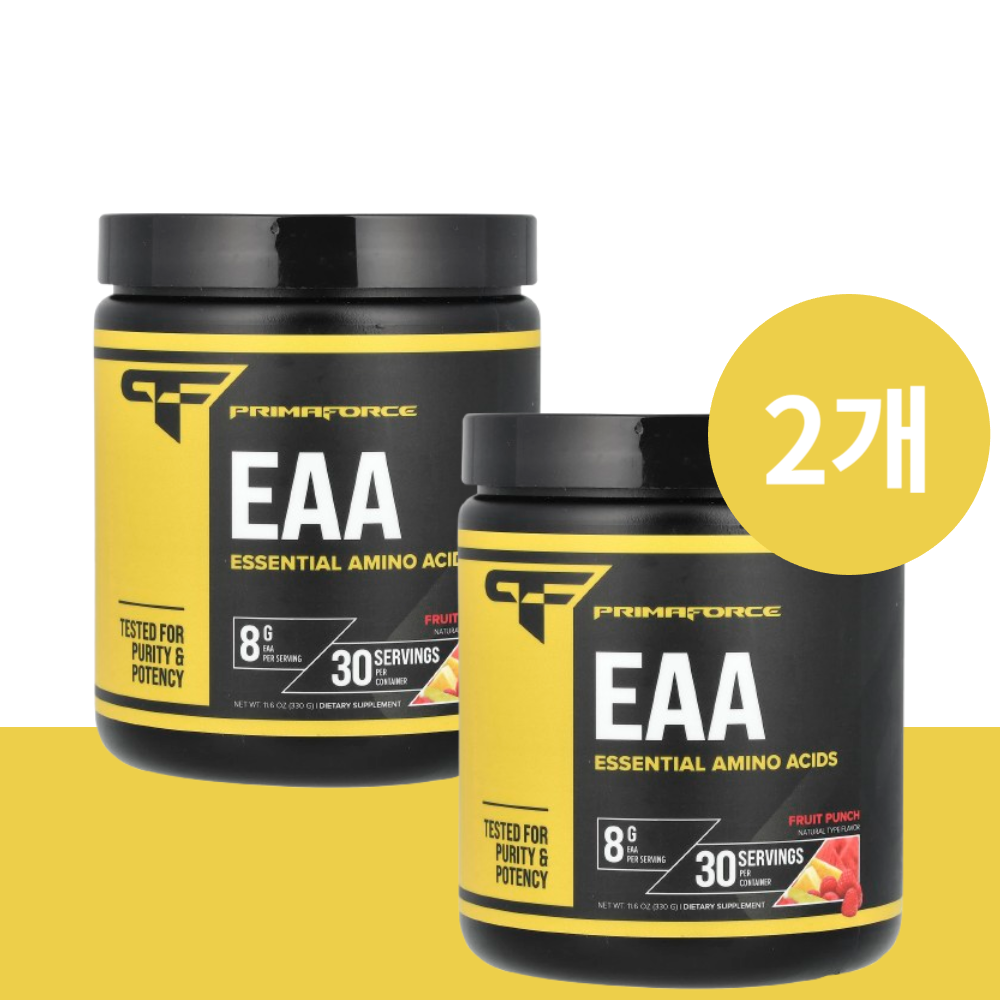 <b>프리마포스 에너지</b> 부스터 EAA 필수 아미노산 과일 펀치 330g (2개)