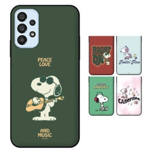 갤럭시A33 (A336) 스누피 뮤직 카드 도어 범퍼 케이스