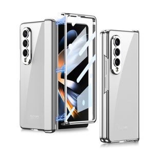 360도 마그네틱 풀커버 글라스 힌지 보호 실버, 갤럭시Z 폴드4