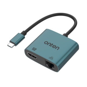 Coms C타입 to HDMI 4K 60Hz 컨버터 RJ45 랜 100Mbps 타입젠더