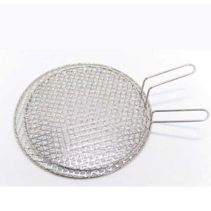 원형 손잡이 석쇠 고기 불판 구이판 그릴 대 스텐 망 숯구이 캠핑 바베큐 용품