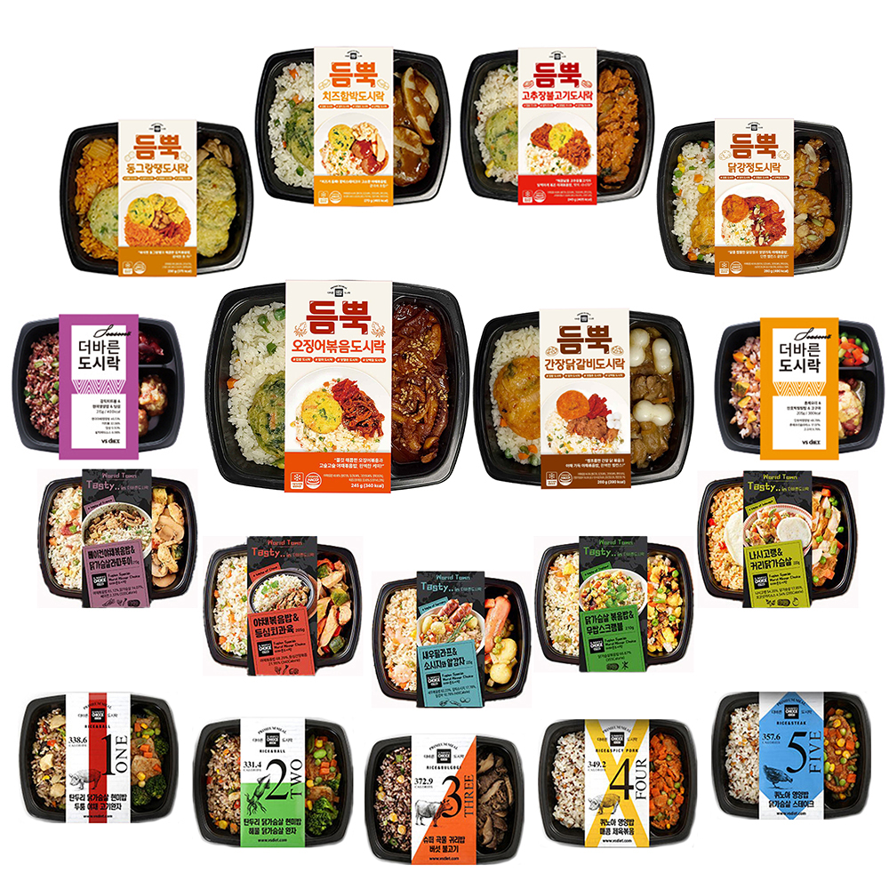 더<b>바른</b>도시락 베스트 18종 18팩 혼합 간편식 식단관리 한끼 냉동도시락