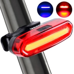 맥스온 LED C타입 충전식 자전거 후미등 레드 블루 교차점멸