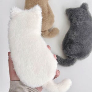 디어앤미 귀여운 예쁜 고양이 필통 파우치 털 인형 펜케이스