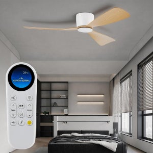 NAMCHA BARWA저소음 52인치 실링팬 LCD 리모컨 KR-3 우드