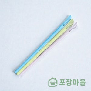 6mmx20cm 혼합 스푼빨대 10000개 연색 테이크아웃 음료용 슬러시용