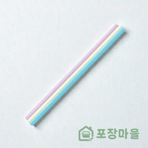 7mmx21cm 혼합 일자빨대 연색 10000개 테이크아웃 음료용 커피용