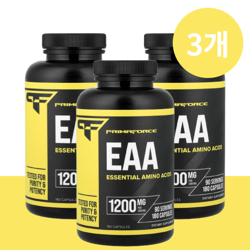 <b>프리마포스</b> 필수 아미노산 EAA 운동 <b>에너지</b> 부스터 캡슐 100정 (3개)