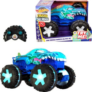 핫휠 Hot Wheels 몬스터트럭 1:15스케일 메가 렉스 얼라이브 RC 라이트 사운드