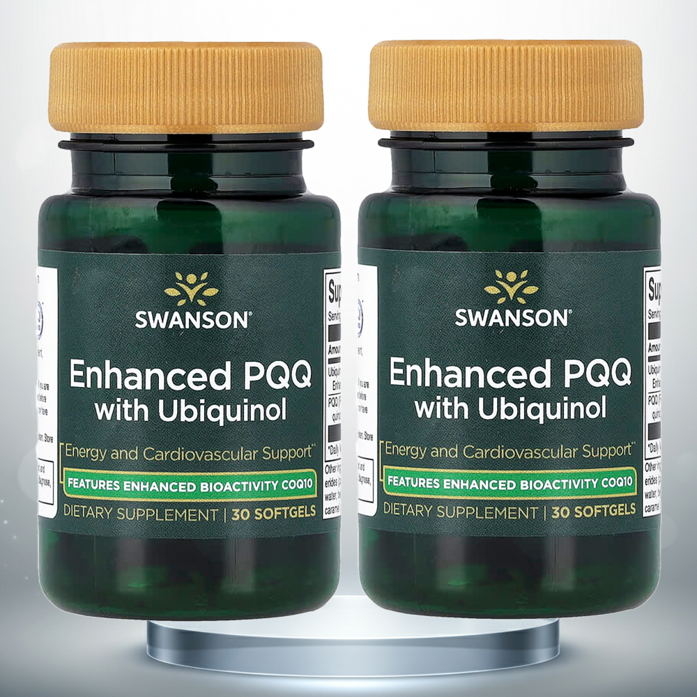 스완슨 <b>유비퀴놀</b> PQQ 코큐텐 <b>50mg</b> 30정 x 2통