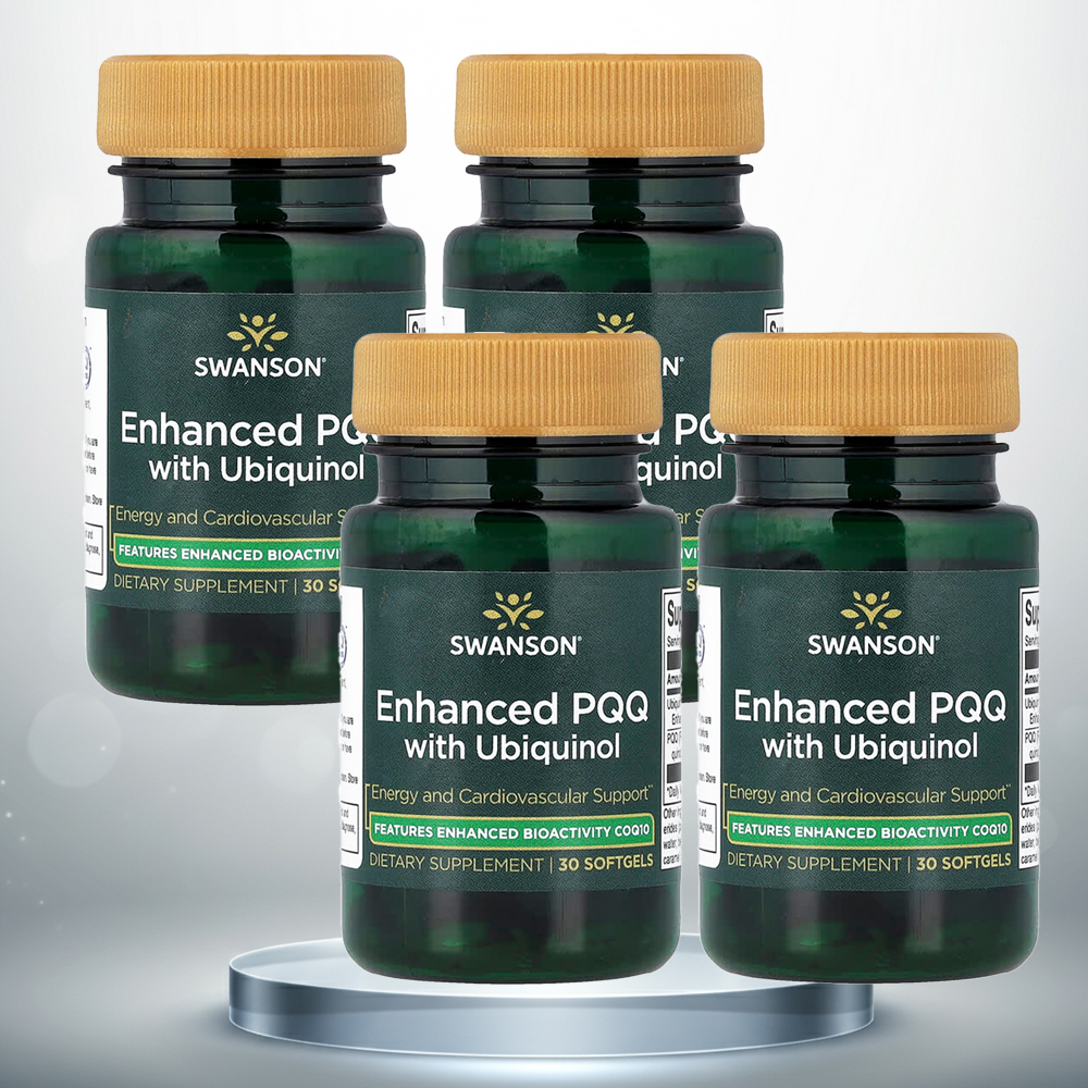 스완슨 유비퀴놀 PQQ <b>코큐텐 50mg</b> 30정 4통