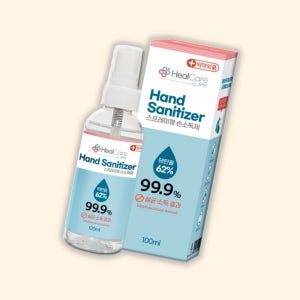 휴대용 손소독제 에탄올62% 뿌리는 소독 스프레이 100ml