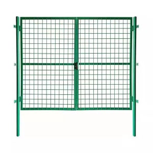 메쉬 휀스대문 철망 철조망 게이트 주차장 공장 울타리 철문 대문 초두꺼운 망문 높이 10cm 높이 지면