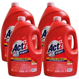 엑츠 액츠 액체세제 액츠 클린젤 4L 4개 일반드럼 겸용