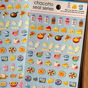 일본 유제품 음식 조각 스티커 다꾸스티커
