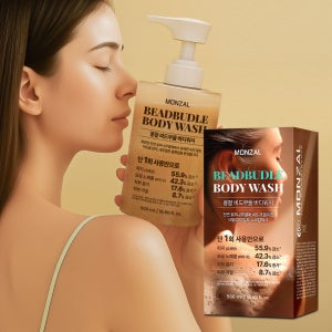 몽잘 비드부들 고보습 수분 스크럽 바디워시 500g, 2개