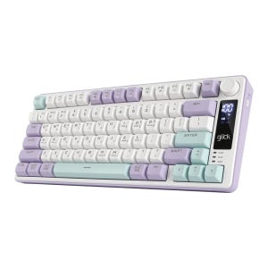 지클릭커 오피스프로 WK50 사일런스 M 텐키리스,78키 Mint met Purple, 무소음 보글보글