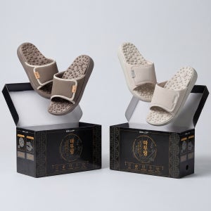 [1+1][네이버단독] 밸롭 마무링 플랫 지압슬리퍼 발 아치 사무실 실내화