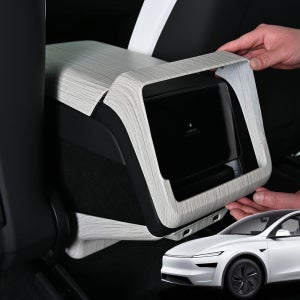 테슬라 모델Y 주니퍼 튜닝 콘솔백 몰딩 커버 상단 화이트우드