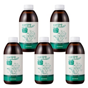 EM원액(500ml)5개 천연 악취제거 복합미생물제제 주방 욕실 환경개선 수질정화 종균