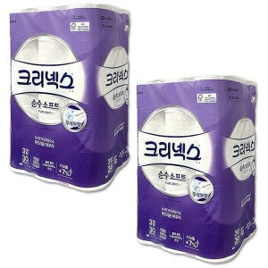 유한킴벌리 크리넥스 화장지 3겹 순수소프트 30m 30롤 x 2팩