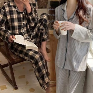 밀라노 데일리 파자마 커플잠옷 수면 바지 가족 홈웨어 패밀리 긴팔 잠옷 1+1 세트