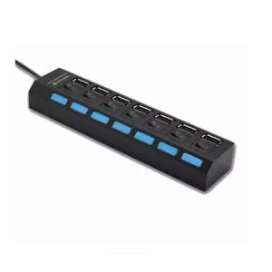 엠비에프 MBF-H07 허브 무전원 USB2.0 7포트 확장 노트북 PC 개별스위치