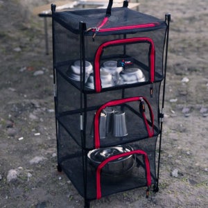 스탠드 건조대 메쉬 캐비넷망 캠핑 보관함 식기건조망 스탠드건조대 그린