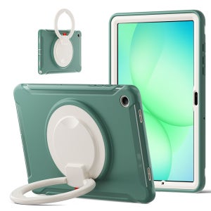갤럭시탭 A11 플러스 케이스 범퍼 회전 마카롱 아머 에메랄드, 탭 A11+