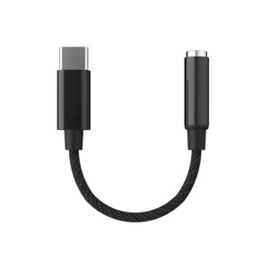 이어폰 젠더 케이블 C타입 to 3.5mm 블랙 0.12m, 1개