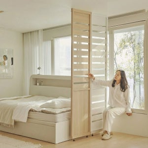 아씨방가구 레이어 오픈형 무타공 인테리어 거실 가림막 가벽 파티션 515