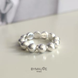 실버925 하프 실버볼 은볼 볼드 반지 5mm 바이모브